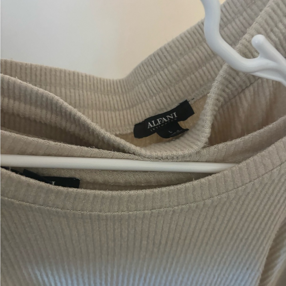 Alfani Beige Ribbed Knit Set - Picture 3 of 3